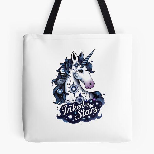 Item preview, Inked by the Stars – Celestial Tattoo Unicorn designed and sold by zoughlal.