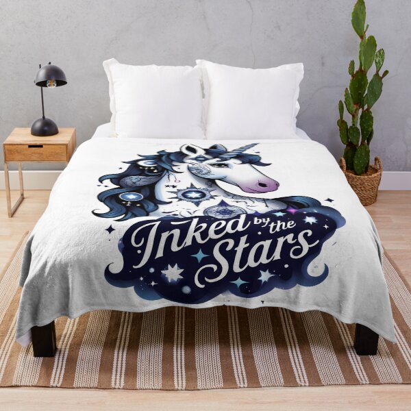Item preview, Inked by the Stars – Celestial Tattoo Unicorn designed and sold by zoughlal.
