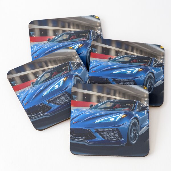 Item preview, Blue Corvette E-Ray Poster – Electrified Speed in Striking Blue X designed and sold by AutoPopStudio.