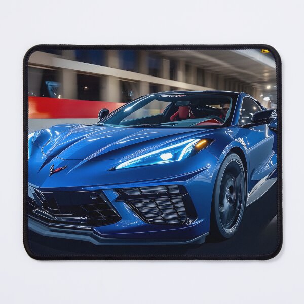 Item preview, Blue Corvette E-Ray Poster – Electrified Speed in Striking Blue X designed and sold by AutoPopStudio.