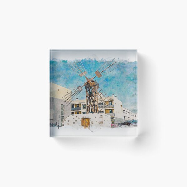 Item preview, Corralejo Fuerteventura Watercolour Effect Photo 37 designed and sold by GG WALL ART.