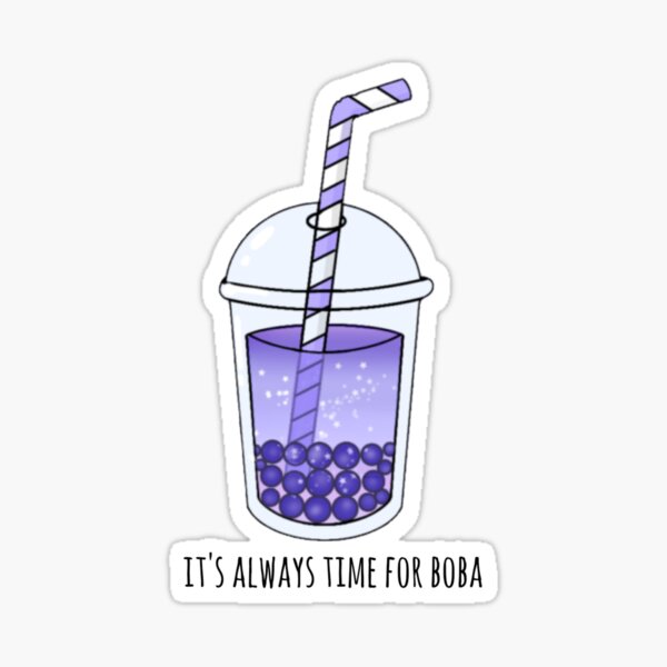 Boba drink illustration Sticker