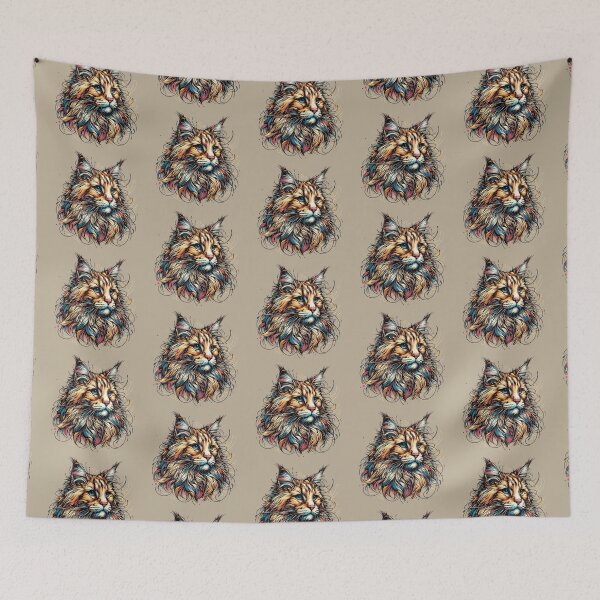 Item preview, Colorful cat. Maine Coon designed and sold by MagelliShop.