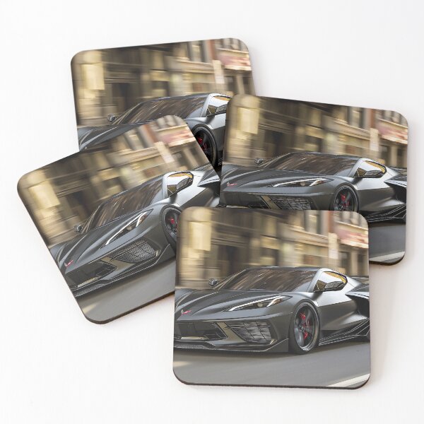 Item preview, Black Corvette E-Ray Poster – Sleek Hybrid Power VIII designed and sold by AutoPopStudio.