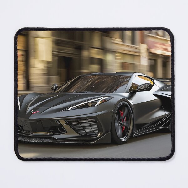 Item preview, Black Corvette E-Ray Poster – Sleek Hybrid Power VIII designed and sold by AutoPopStudio.