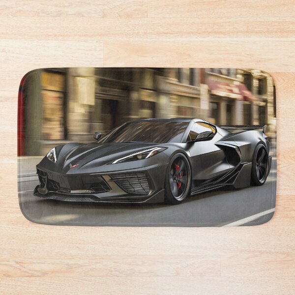 Item preview, Black Corvette E-Ray Poster – Sleek Hybrid Power VIII designed and sold by AutoPopStudio.