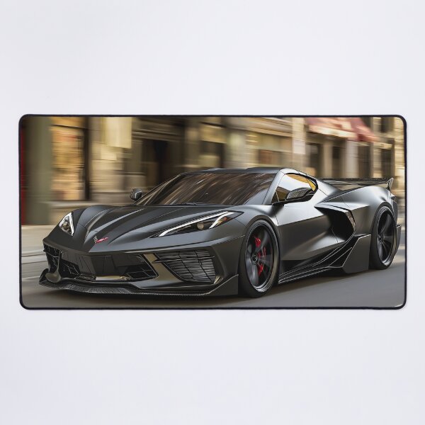 Item preview, Black Corvette E-Ray Poster – Sleek Hybrid Power VIII designed and sold by AutoPopStudio.