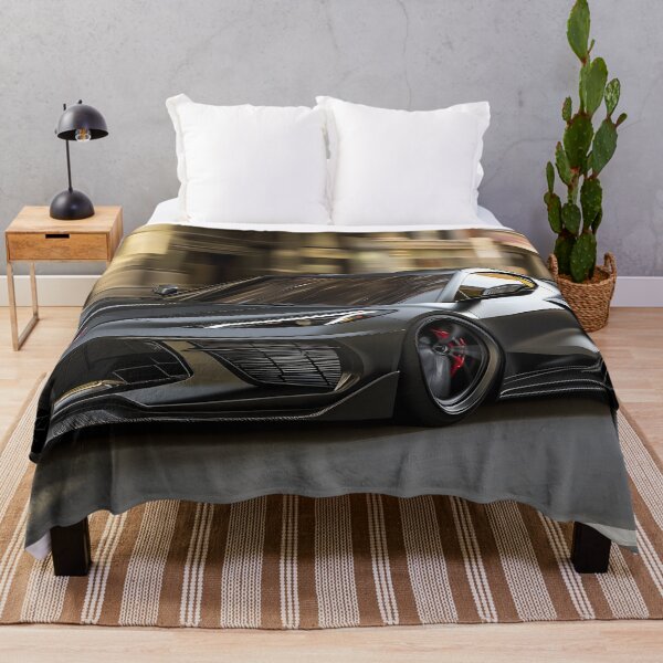 Item preview, Black Corvette E-Ray Poster – Sleek Hybrid Power VIII designed and sold by AutoPopStudio.