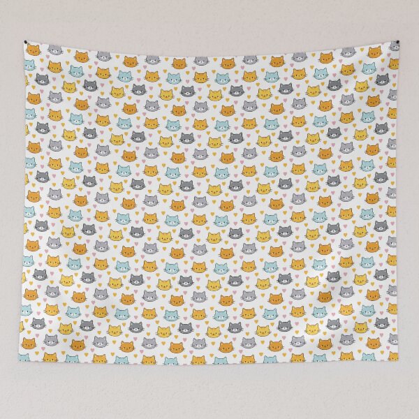 Item preview, Cute Kawaii Cats Pattern 4 designed and sold by STUDIO-72.