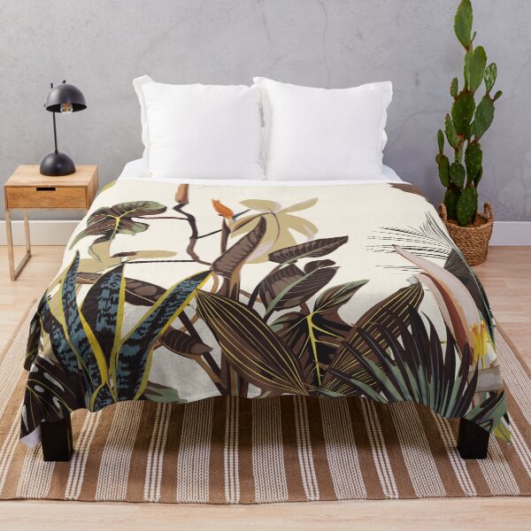 Item preview, Tropical botanical landscape, palm tree, banana tree, exotic flowers, plant floral border background. designed and sold by MatyKotiv.