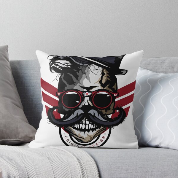 Item preview, skull hipster skull design mustache mustached original fantasy designed and sold by Achille3777.