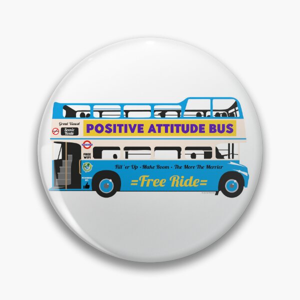 Item preview, Positive Attitude Bus graphic designed and sold by Tobacco Flower Creative.