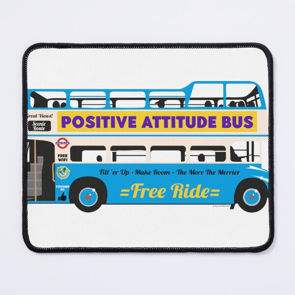 Item preview, Positive Attitude Bus graphic designed and sold by Tobacco Flower Creative.