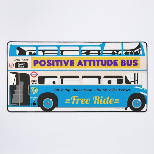 Item preview, Positive Attitude Bus graphic designed and sold by Tobacco Flower Creative.