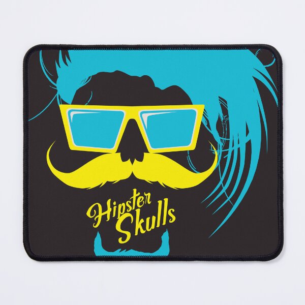 Item preview, skull hipster skull logo mustache beard goatee sunglasses punk designed and sold by Achille3777.