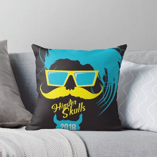 Item preview, skull hipster skull logo mustache beard goatee sunglasses punk designed and sold by Achille3777.