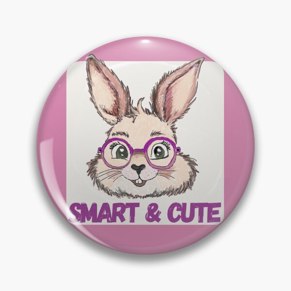 Item preview, Smart and cute rabbit with pink glasses designed and sold by MySciPic.