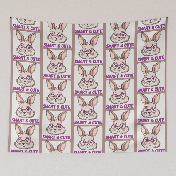 Item preview, Smart and cute rabbit with pink glasses designed and sold by MySciPic.