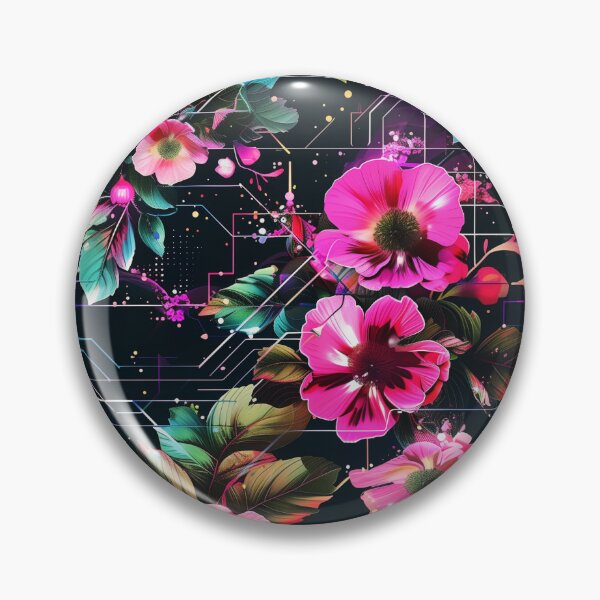 Item preview, Floral Tech Fusion | Nature Meets Technology Art for Science Lovers designed and sold by centaurydesigns.