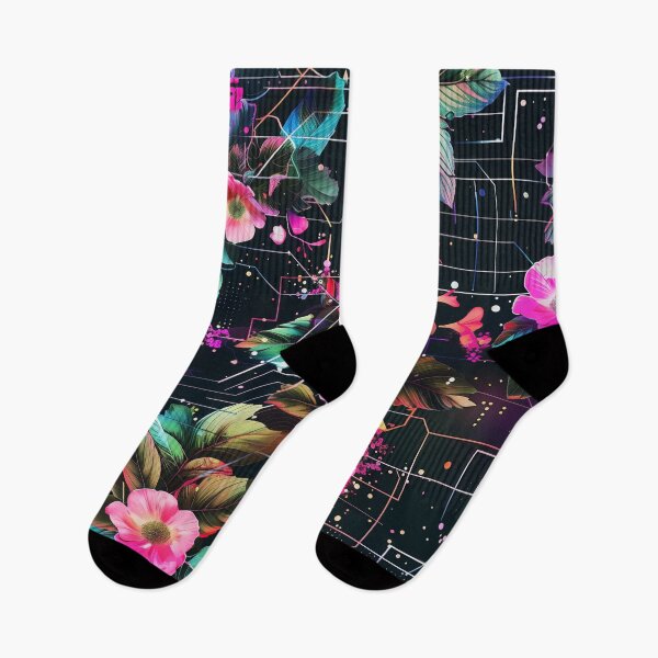 Item preview, Floral Tech Fusion | Nature Meets Technology Art for Science Lovers designed and sold by centaurydesigns.
