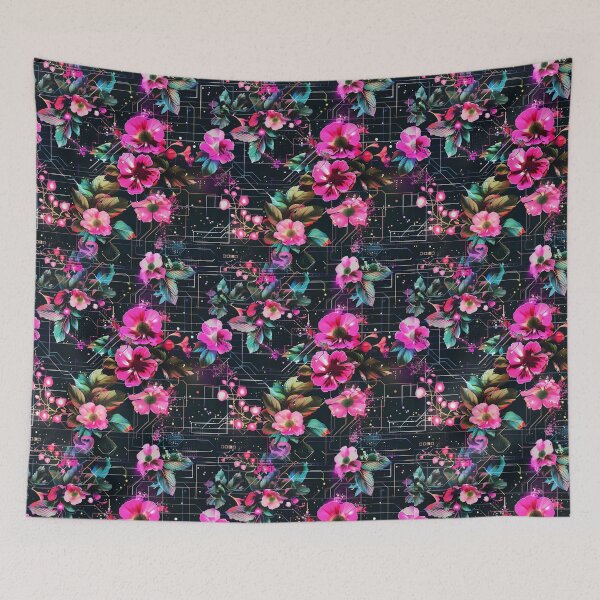 Item preview, Floral Tech Fusion | Nature Meets Technology Art for Science Lovers designed and sold by centaurydesigns.