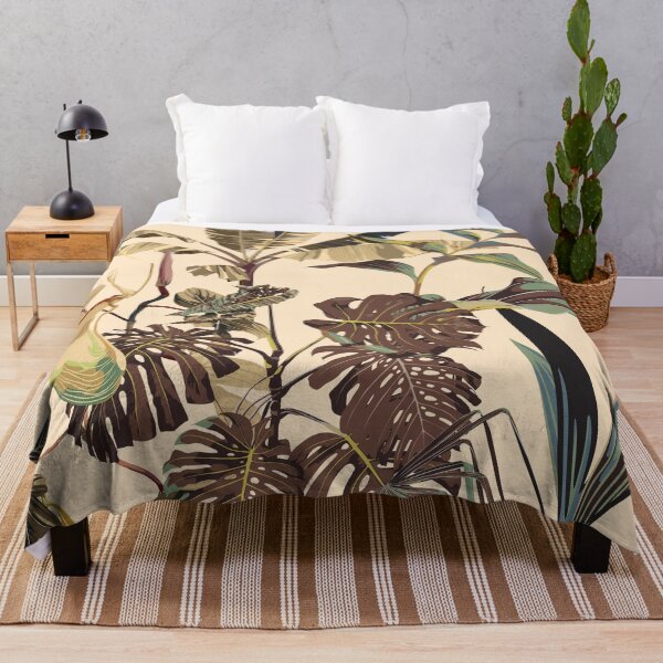 Item preview, Tropical botanical landscape, palm tree, banana tree, exotic flowers, bird, plant floral border background. designed and sold by MatyKotiv.