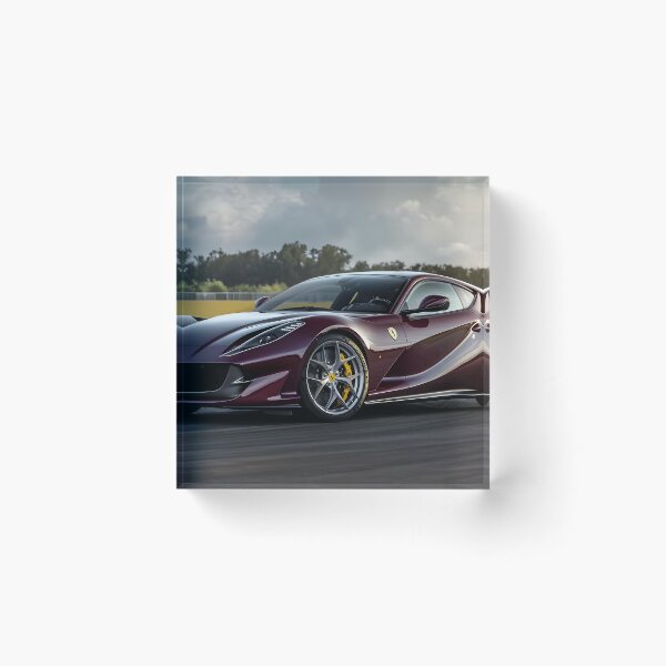 Item preview, Burgundy Ferrari 812 Superfast – Timeless Power & Sophistication designed and sold by AutoPopStudio.