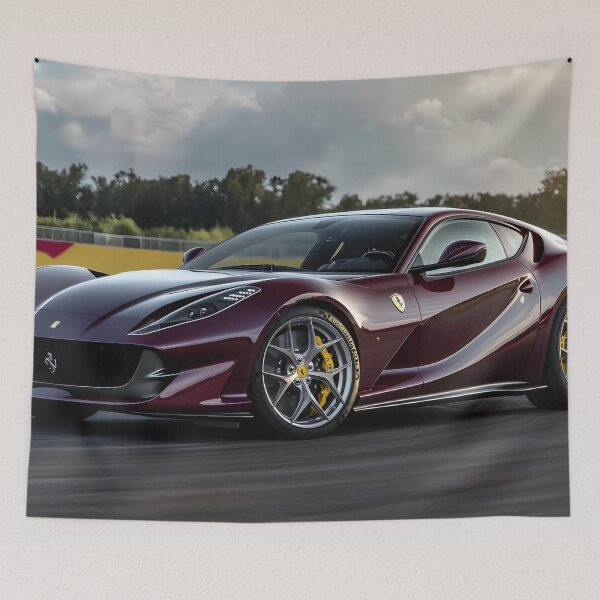 Item preview, Burgundy Ferrari 812 Superfast – Timeless Power & Sophistication designed and sold by AutoPopStudio.