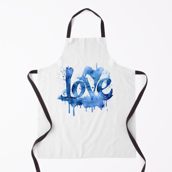 Item preview, Love - Blue Lettering Watercolor Paint Design designed and sold by Robert Biedermann.