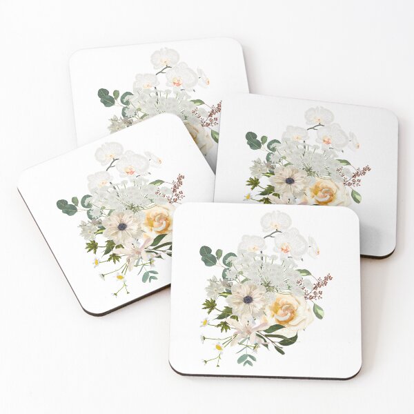 Item preview, Vector floral bouquet design: garden creamy powder Rose, lily,  anemone Eucalyptus branch greenery leaves berry.  designed and sold by MatyKotiv.