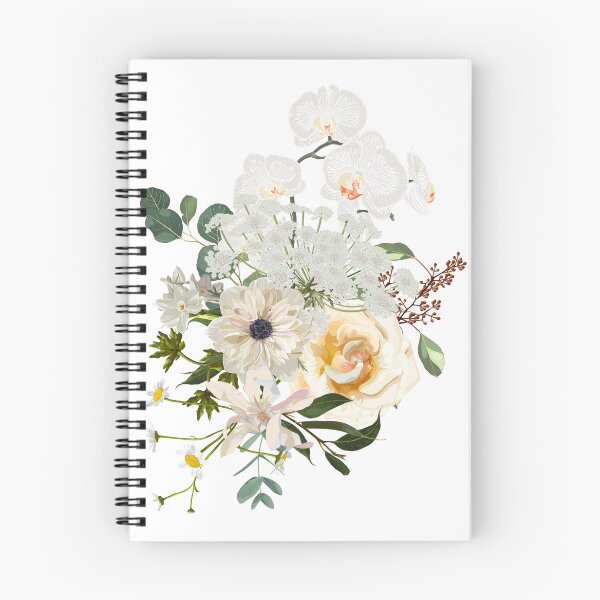 Item preview, Vector floral bouquet design: garden creamy powder Rose, lily,  anemone Eucalyptus branch greenery leaves berry.  designed and sold by MatyKotiv.