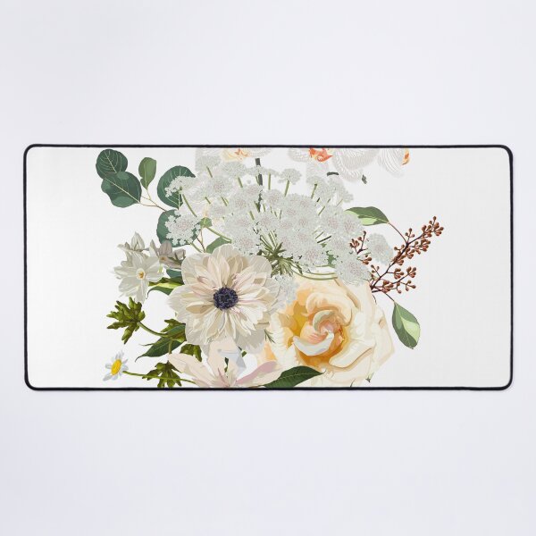 Item preview, Vector floral bouquet design: garden creamy powder Rose, lily,  anemone Eucalyptus branch greenery leaves berry.  designed and sold by MatyKotiv.