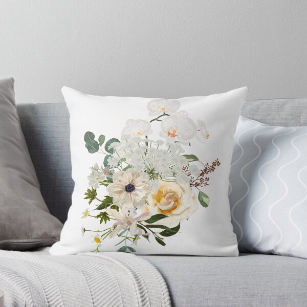 Item preview, Vector floral bouquet design: garden creamy powder Rose, lily,  anemone Eucalyptus branch greenery leaves berry.  designed and sold by MatyKotiv.