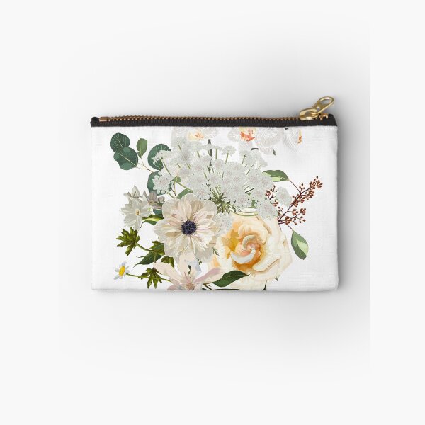 Item preview, Vector floral bouquet design: garden creamy powder Rose, lily,  anemone Eucalyptus branch greenery leaves berry.  designed and sold by MatyKotiv.