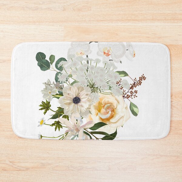 Item preview, Vector floral bouquet design: garden creamy powder Rose, lily,  anemone Eucalyptus branch greenery leaves berry.  designed and sold by MatyKotiv.