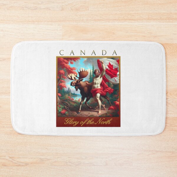 Item preview, CANADA GLORY OF THE NORTH - NEOCLASSICAL MOOSE AND CANDIAN ANCIENT GOD WITH CANADIAN FLAG designed and sold by justyna-s28.