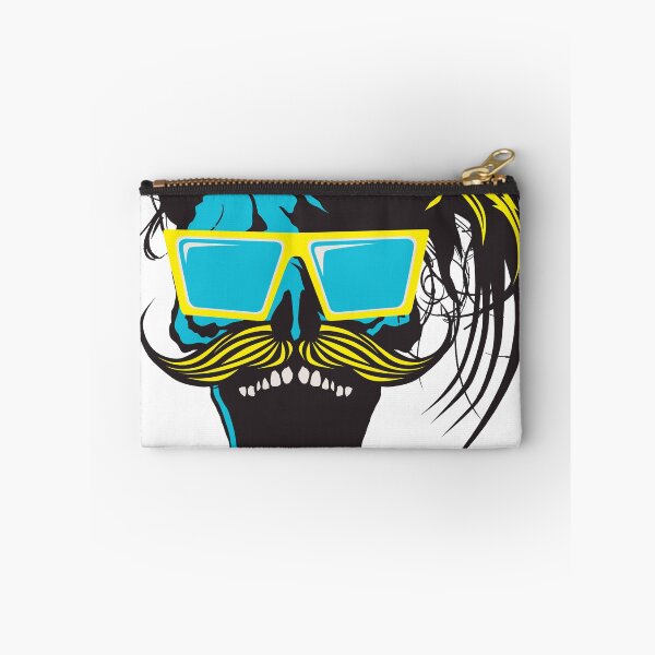 Item preview, skull hipster skull mustache beard goatee sunglasses punk designed and sold by Achille3777.