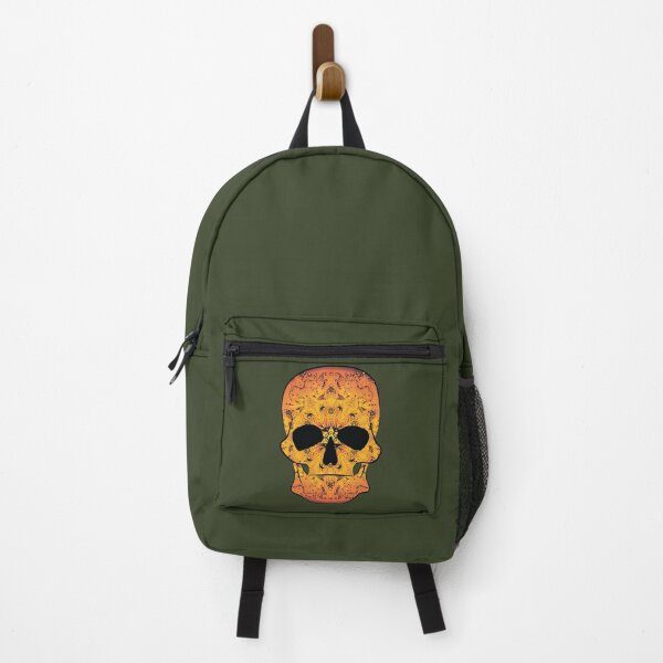 Item preview, Tobacco sunburst sugar skull mandala front facing designed and sold by Morose-merch.