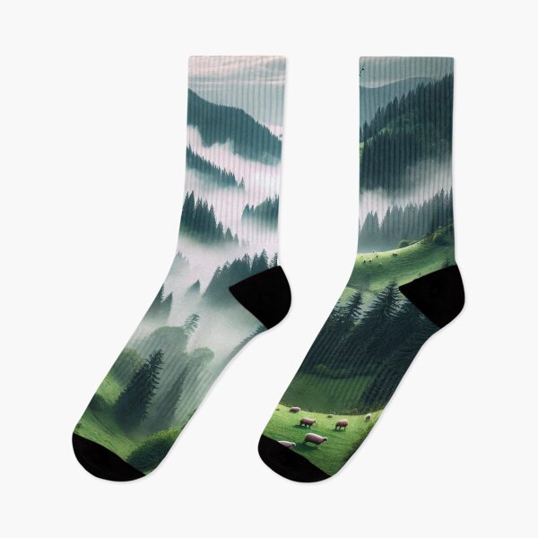 Item preview, Whispering Hills – A Misty Morning in the Countryside designed and sold by MoonBliss-co-uk.