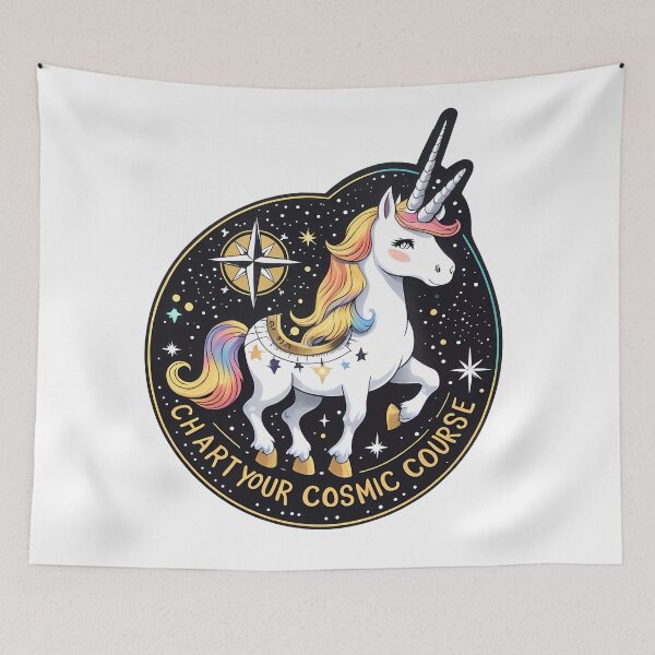 Item preview, Chart Your Cosmic Course – Navigational Unicorn designed and sold by zoughlal.