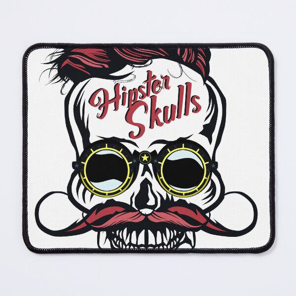Item preview, hipster skull mustache hairstyle round sunglasses fancy designed and sold by Achille3777.