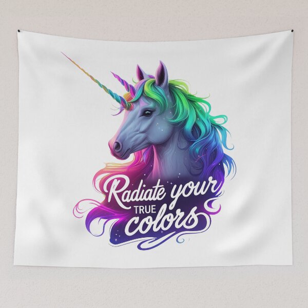 Item preview, Radiate Your True Colors – Aurora Unicorn designed and sold by zoughlal.