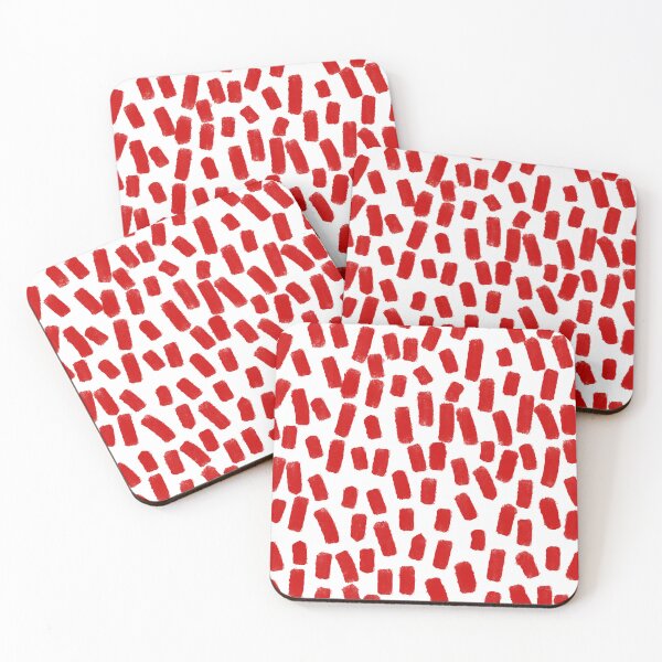 Item preview, Red Brush Stroke Dots Pattern designed and sold by OneThreeSix.