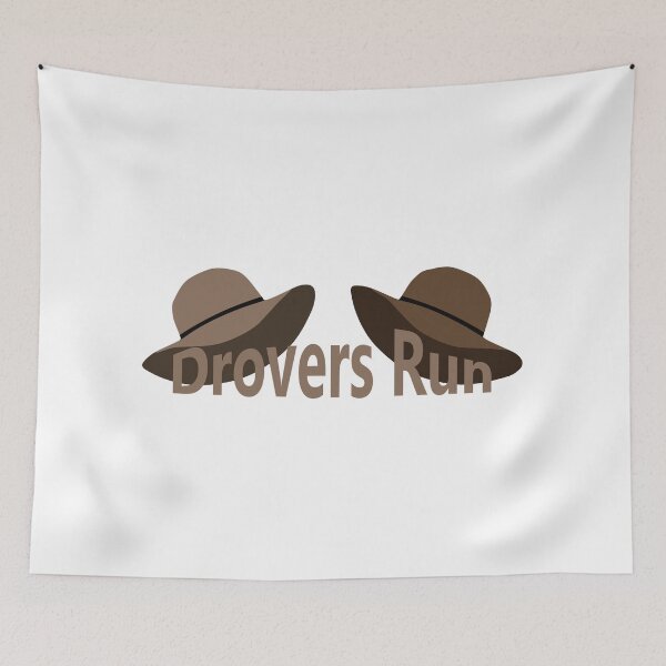 Item preview, Hats with "Drovers Run" text designed and sold by GiCapgraphics.