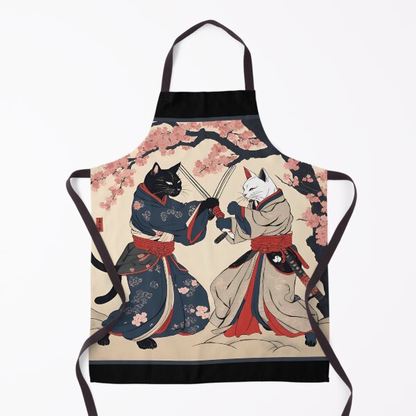 Item preview, cat samurai fight designed and sold by Catophile.