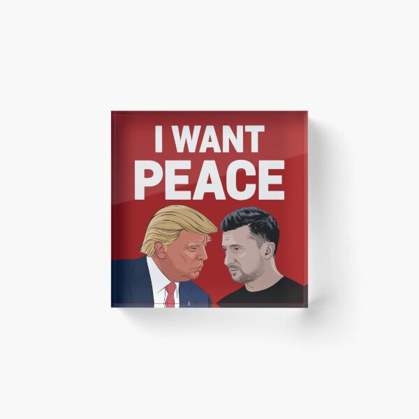 Item preview,  Donald Trump & Volodymyr Zelensky - I WANT PEACE designed and sold by 123ks.