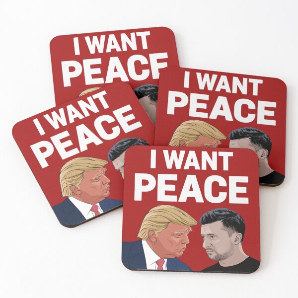 Item preview,  Donald Trump & Volodymyr Zelensky - I WANT PEACE designed and sold by 123ks.