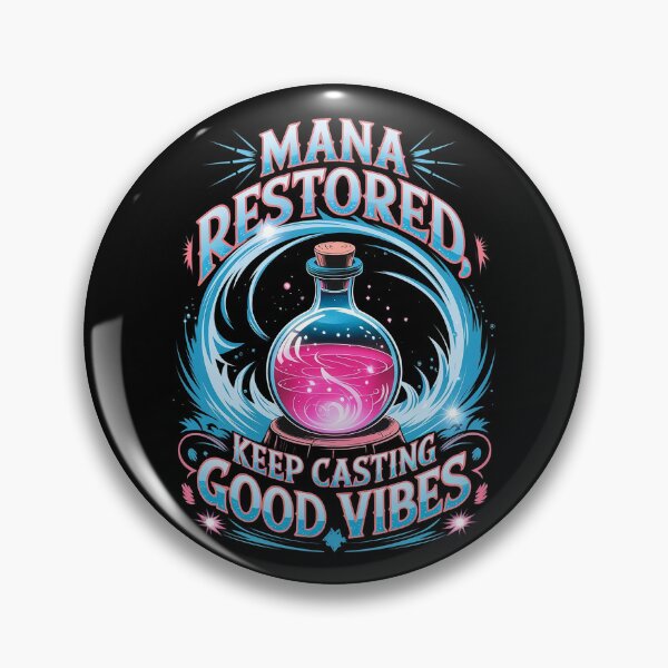 Item preview, Mana Restored: Keep Casting Good Vibes Retro Potion Art designed and sold by pixelpopplanet.