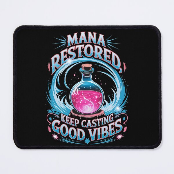 Item preview, Mana Restored: Keep Casting Good Vibes Retro Potion Art designed and sold by pixelpopplanet.