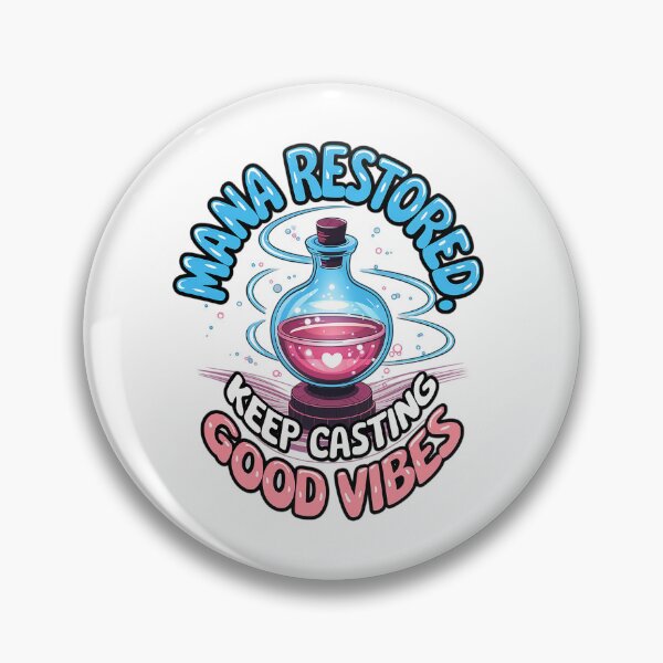 Item preview, Mana Restored: Keep Casting Good Vibes Retro Potion Art Design designed and sold by pixelpopplanet.